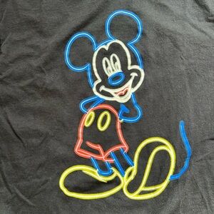 Disney Neon Mickey Mouse Kids Shirt, Large